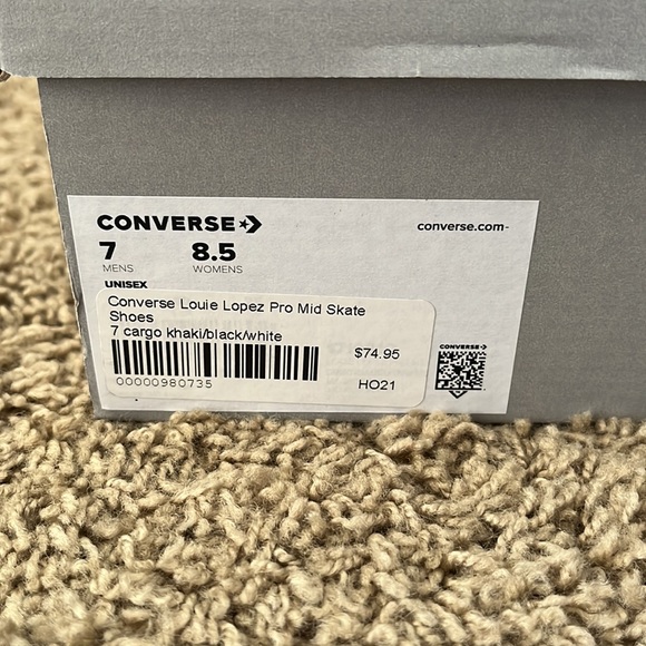 Converse Louie Lopez pro mid skate shoe. Mens size 7. Cargo khaki color. - Picture 2 of 5